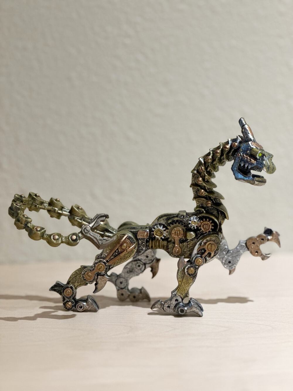 Safari Ltd Steampunk Dragon Figure Mechanical Clockwork Fantasy Retired 2017